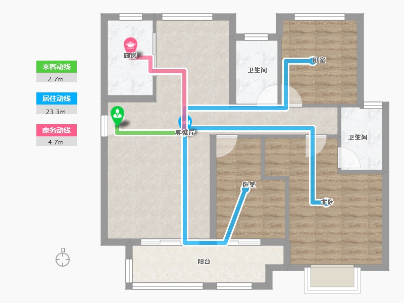 浙江省-丽水市-中骏建杭璟园-86.00-户型库-动静线