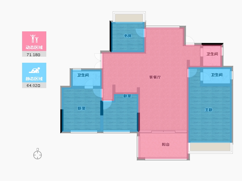 河南省-郑州市-中建·林溪上郡-121.57-户型库-动静分区