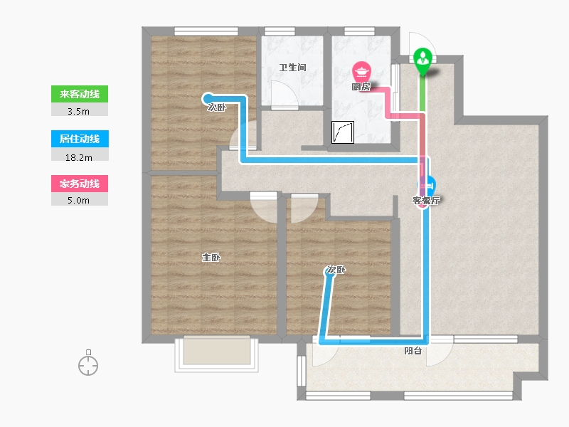 山东省-济宁市-涌鸿观澜-92.64-户型库-动静线