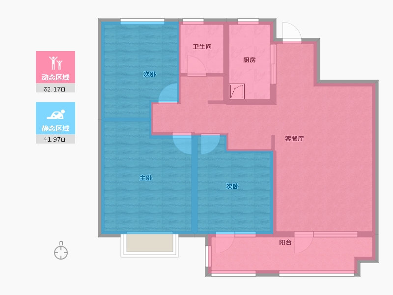 山东省-济宁市-涌鸿观澜-92.64-户型库-动静分区