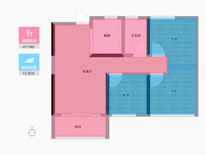 河南省-郑州市-永威城玖著-70.01-户型库-动静分区