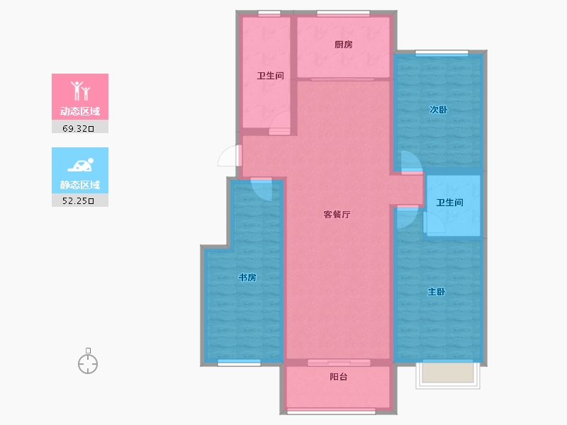 河北省-保定市-润达尚东城-109.06-户型库-动静分区