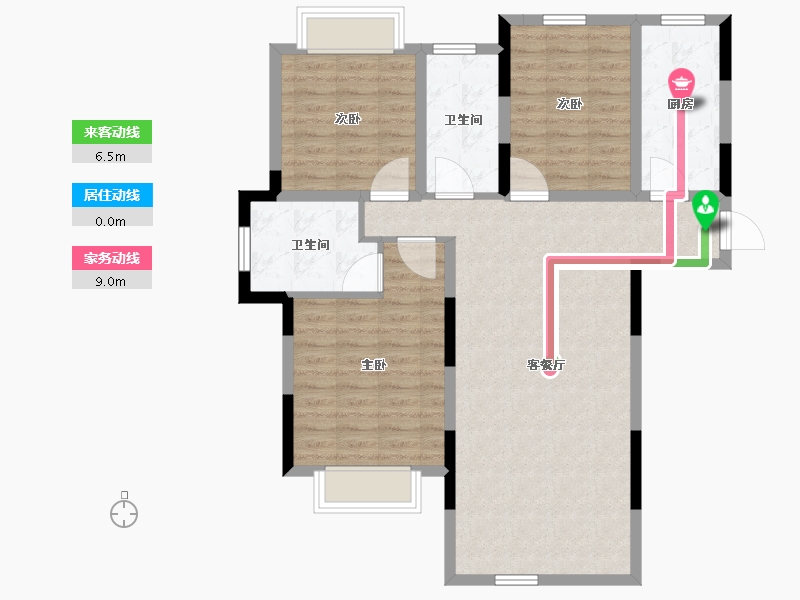 安徽省-淮北市-中房·翡翠岛-93.92-户型库-动静线