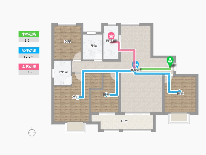 浙江省-丽水市-中骏建杭璟园-100.00-户型库-动静线