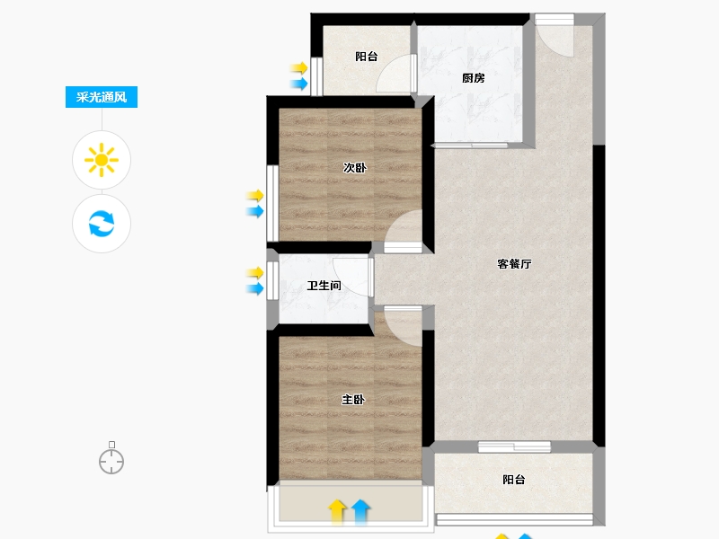 云南省-保山市-青阳郡-57.03-户型库-采光通风