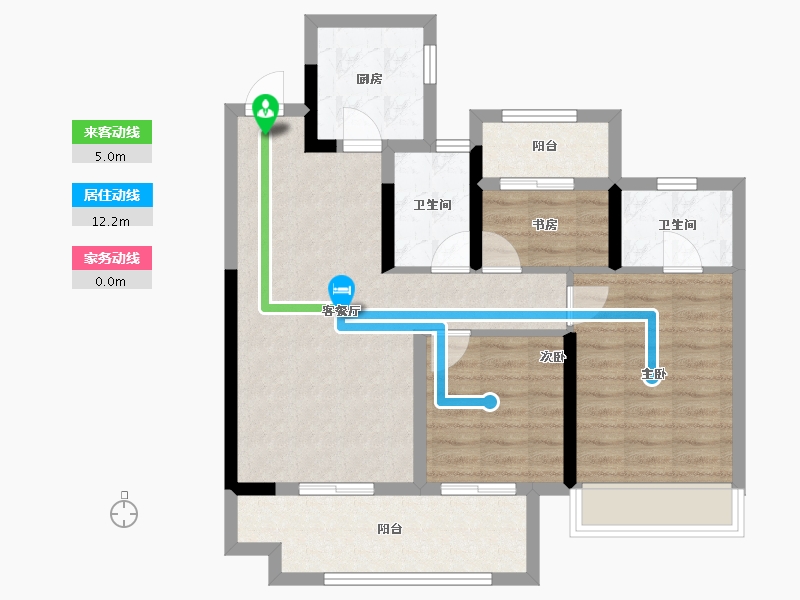 安徽省-亳州市-九铭云府-95.00-户型库-动静线