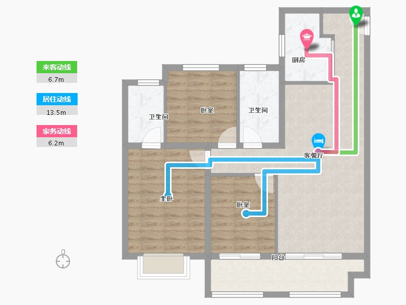 浙江省-丽水市-中骏建杭璟园-86.41-户型库-动静线