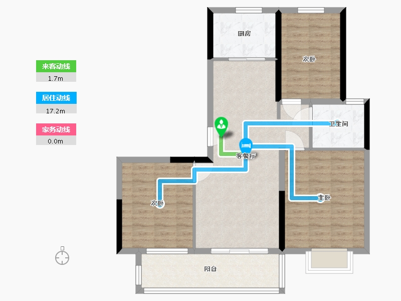 江苏省-盐城市-首府壹号-85.00-户型库-动静线