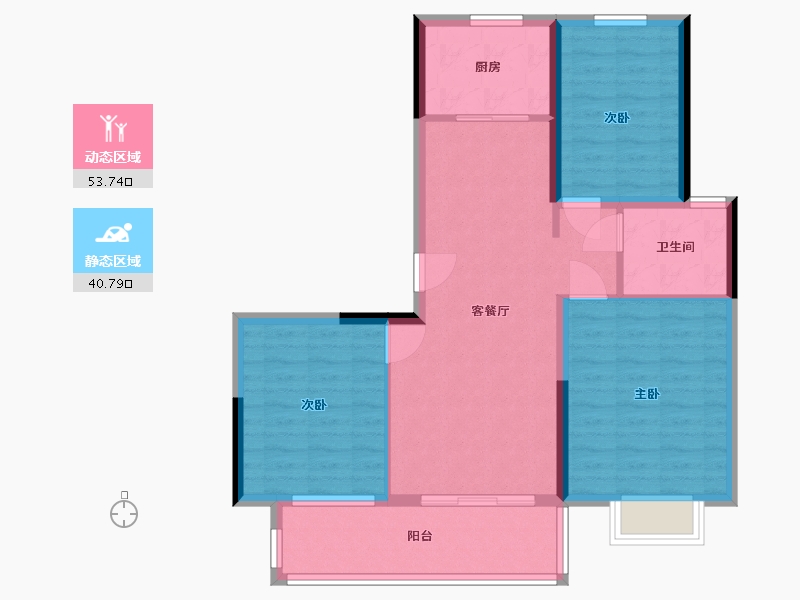 江苏省-盐城市-首府壹号-85.00-户型库-动静分区