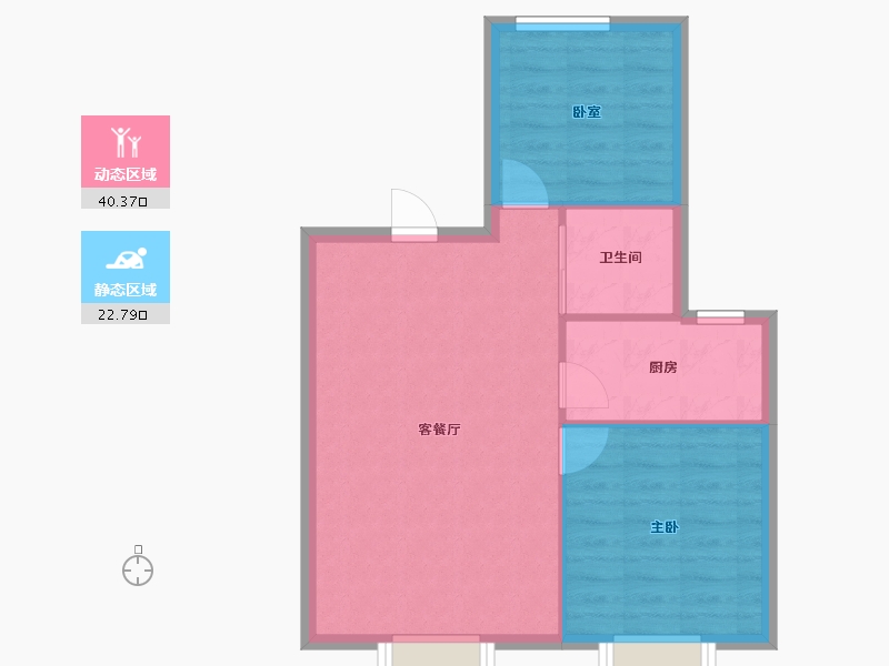 新疆维吾尔自治区-乌鲁木齐市-南湖品御-57.67-户型库-动静分区