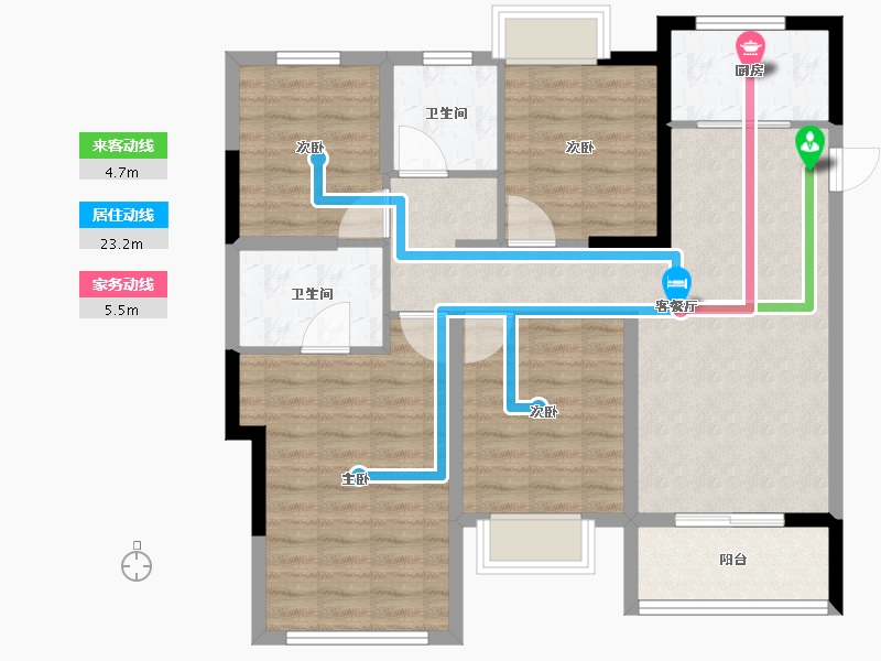 福建省-福州市-平潭雍锦湾-94.96-户型库-动静线