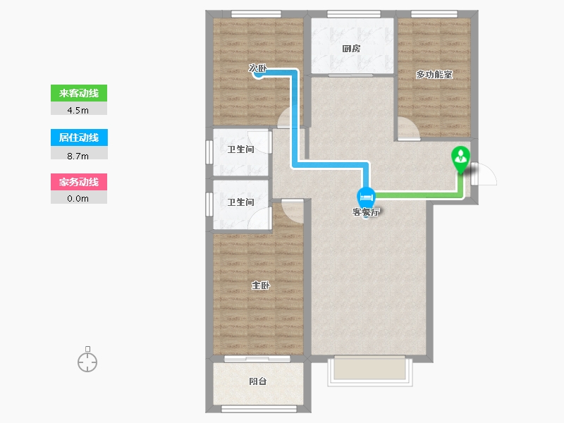 河北省-保定市-润达尚东城-99.67-户型库-动静线