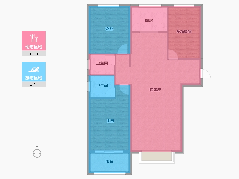 河北省-保定市-润达尚东城-99.67-户型库-动静分区