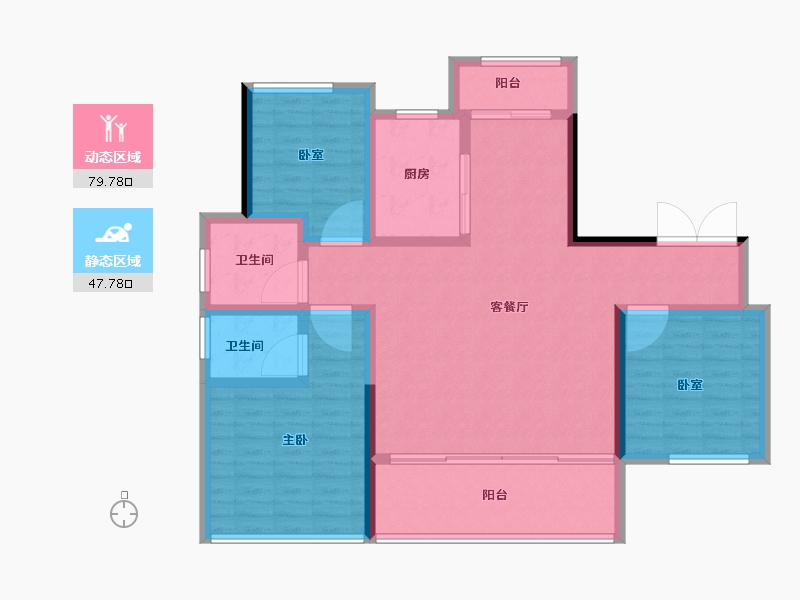 河南省-郑州市-永威城玖著-115.20-户型库-动静分区