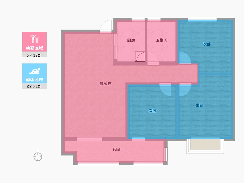 山东省-济宁市-涌鸿观澜-84.45-户型库-动静分区