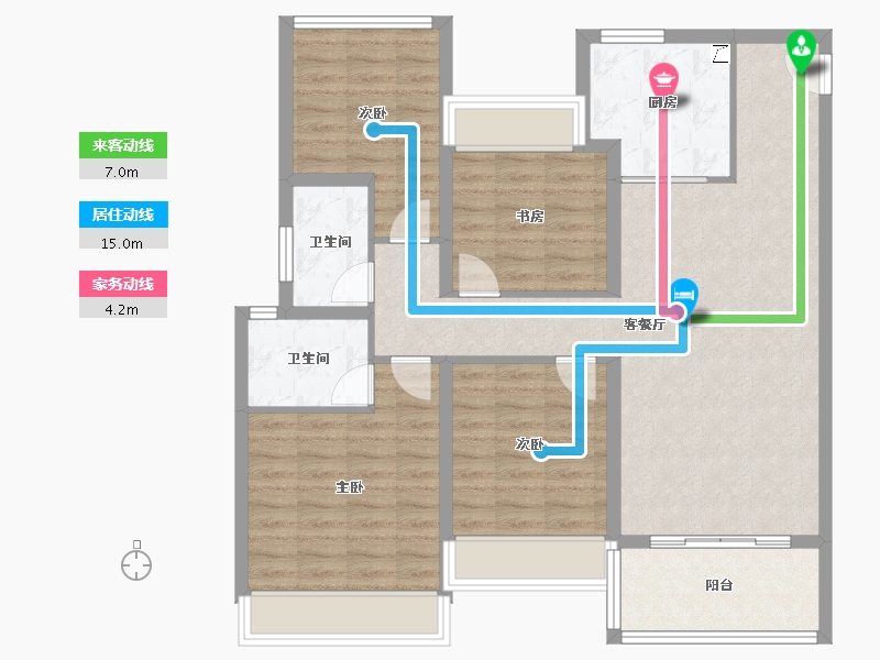 广东省-江门市-龙光龙湖双龙天著-101.58-户型库-动静线