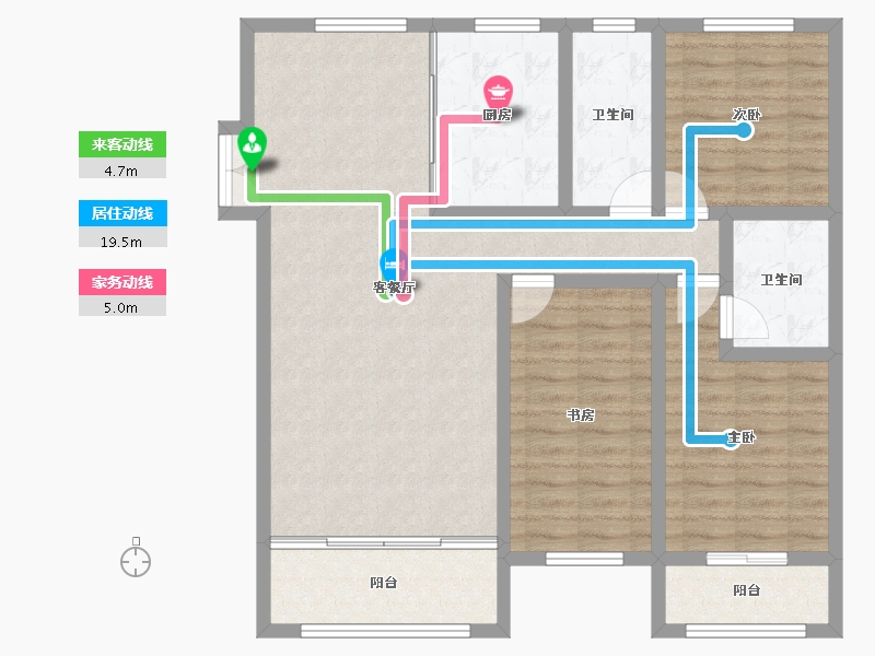 内蒙古自治区-乌兰察布市-碧桂园服务·御湖绿都-104.56-户型库-动静线