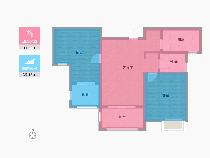 江苏省-南京市-金浦御龙湾-71.20-户型库-动静分区