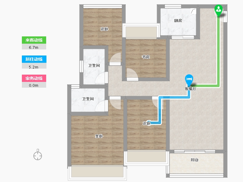 广东省-江门市-龙光龙湖双龙天著-94.35-户型库-动静线