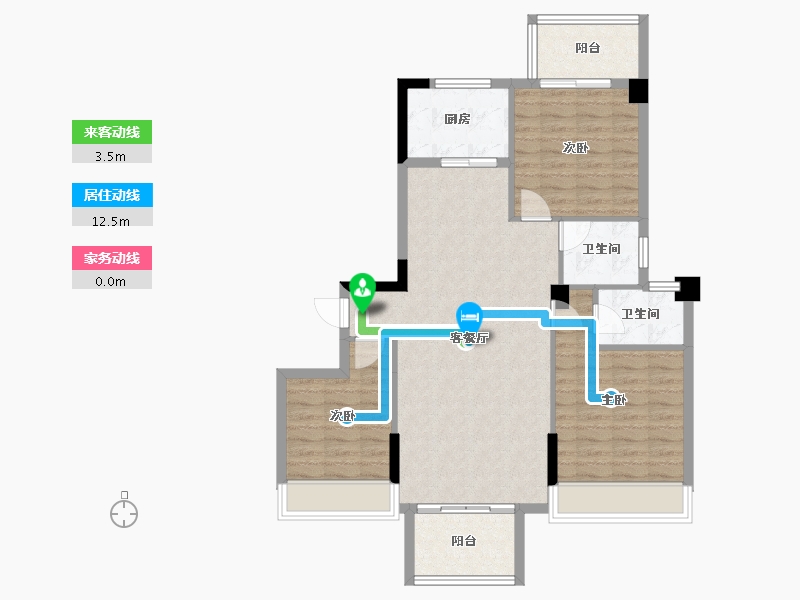 湖北省-荆门市-惠山御景-91.30-户型库-动静线