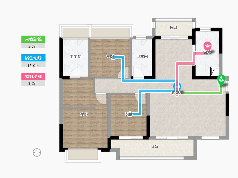 广东省-惠州市-新城金樾江南-97.36-户型库-动静线