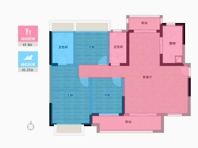 广东省-惠州市-新城金樾江南-97.36-户型库-动静分区