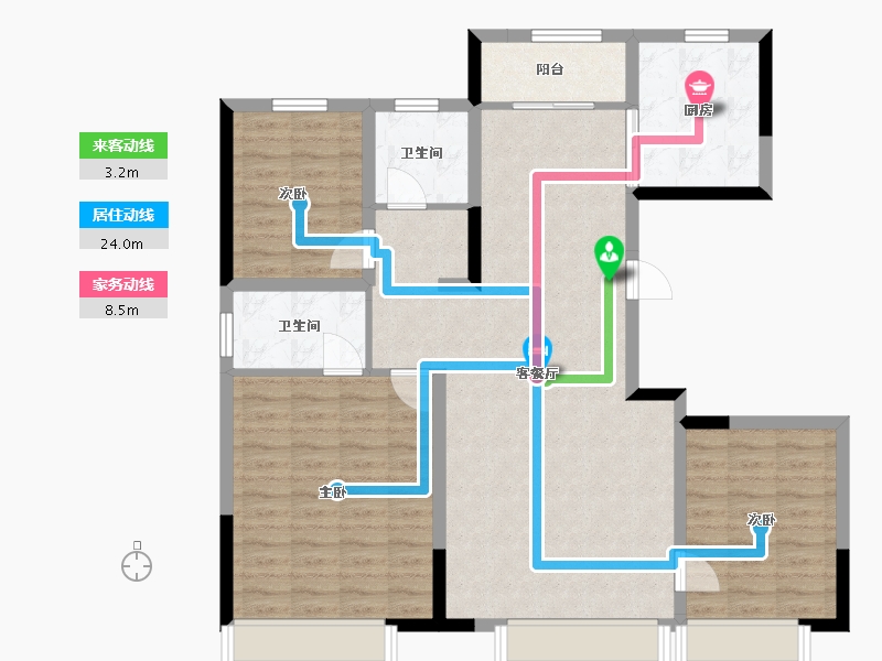 吉林省-长春市-润德華城-104.01-户型库-动静线