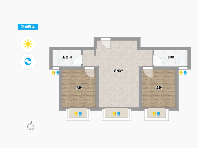 新疆维吾尔自治区-乌鲁木齐市-城建橡树湾-47.13-户型库-采光通风