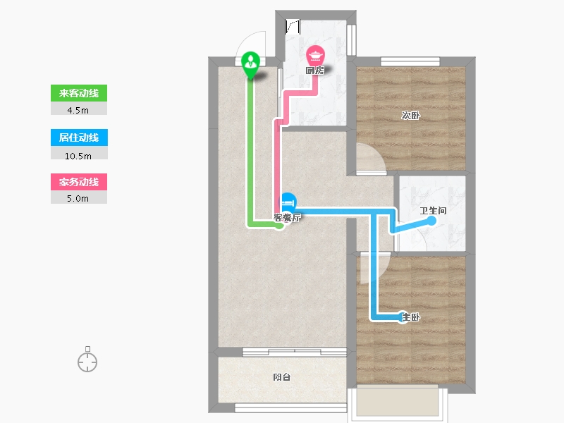 河北省-石家庄市-旭辉滨河江来原旭辉公元-54.29-户型库-动静线