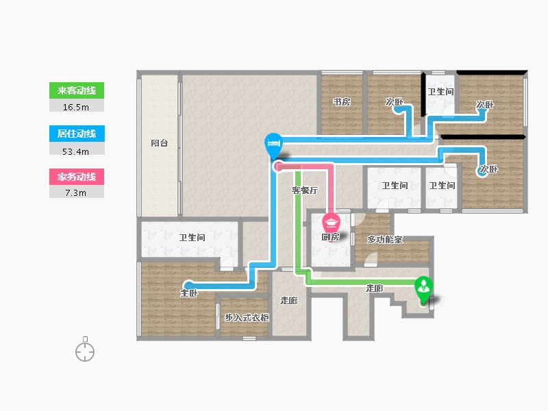 重庆-重庆市-公园大道-267.96-户型库-动静线