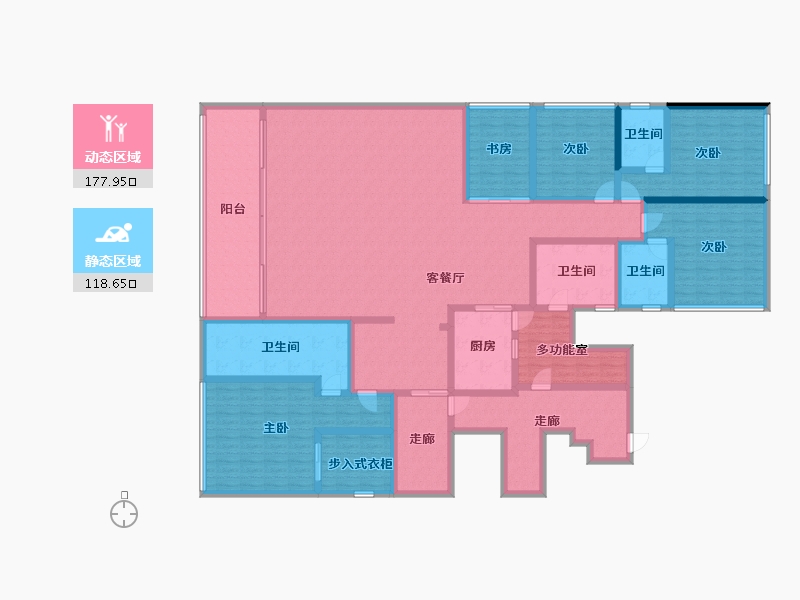 重庆-重庆市-公园大道-267.96-户型库-动静分区