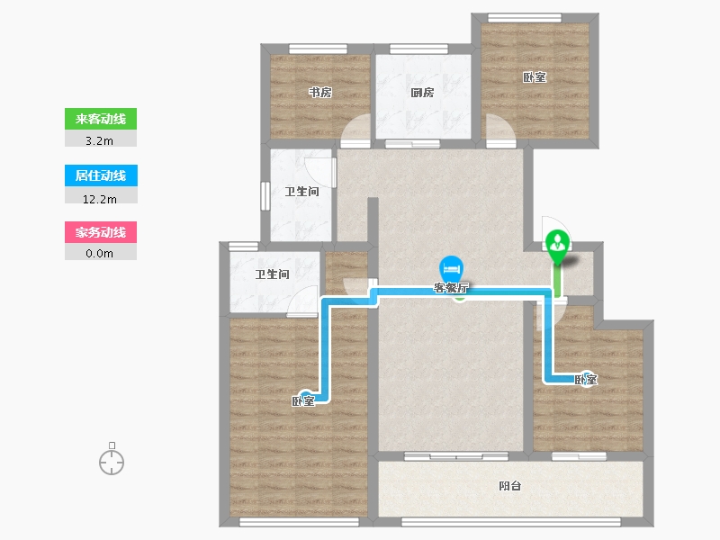 江苏省-南京市-中海·观山樾-104.00-户型库-动静线