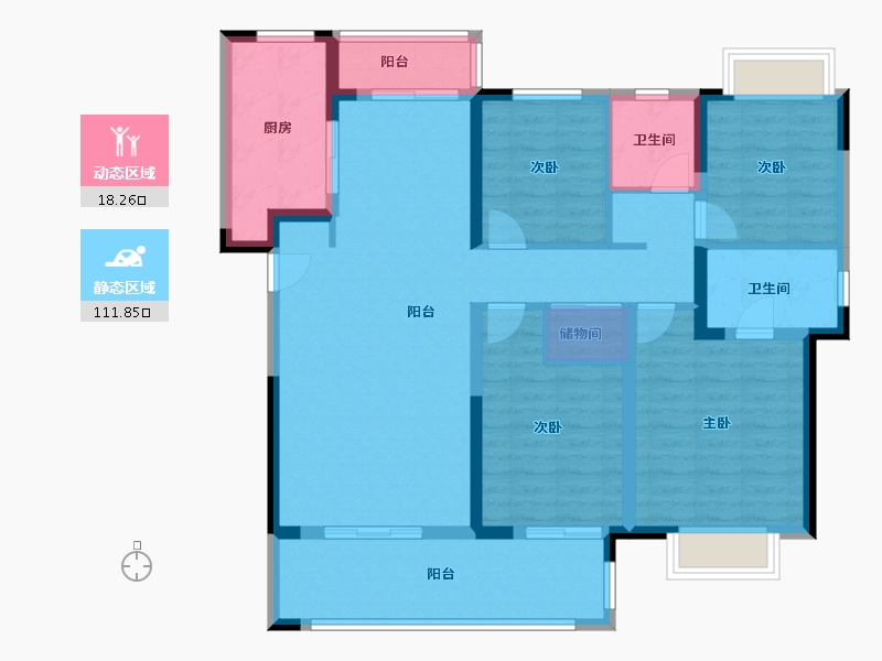 湖北省-荆州市-武汉城建电建荆韵-114.56-户型库-动静分区