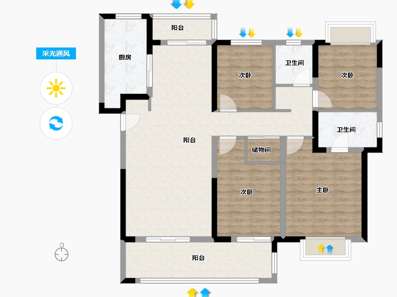 湖北省-荆州市-武汉城建电建荆韵-114.56-户型库-采光通风