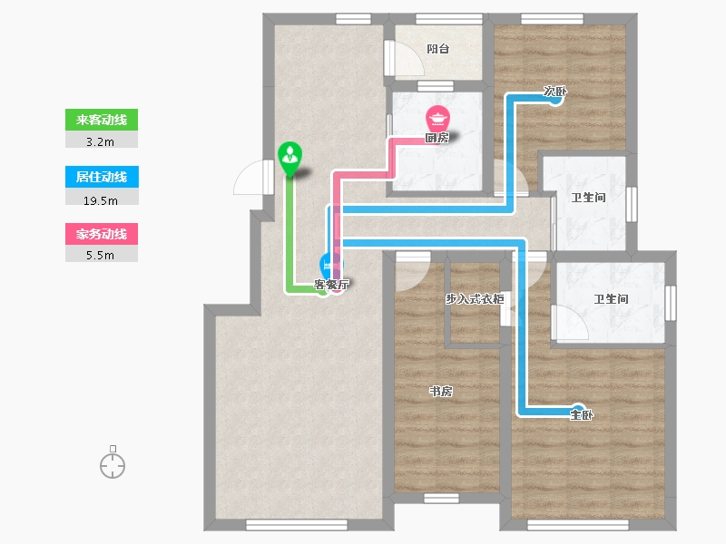 吉林省-长春市-天盛御景溪岸-90.82-户型库-动静线