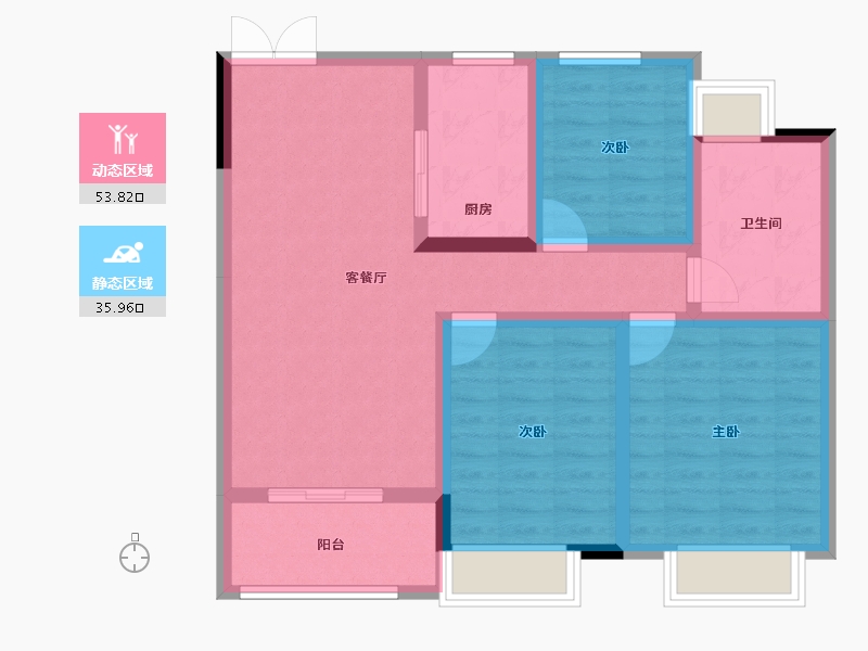 安徽省-池州市-安东盛禧嘉园-79.49-户型库-动静分区