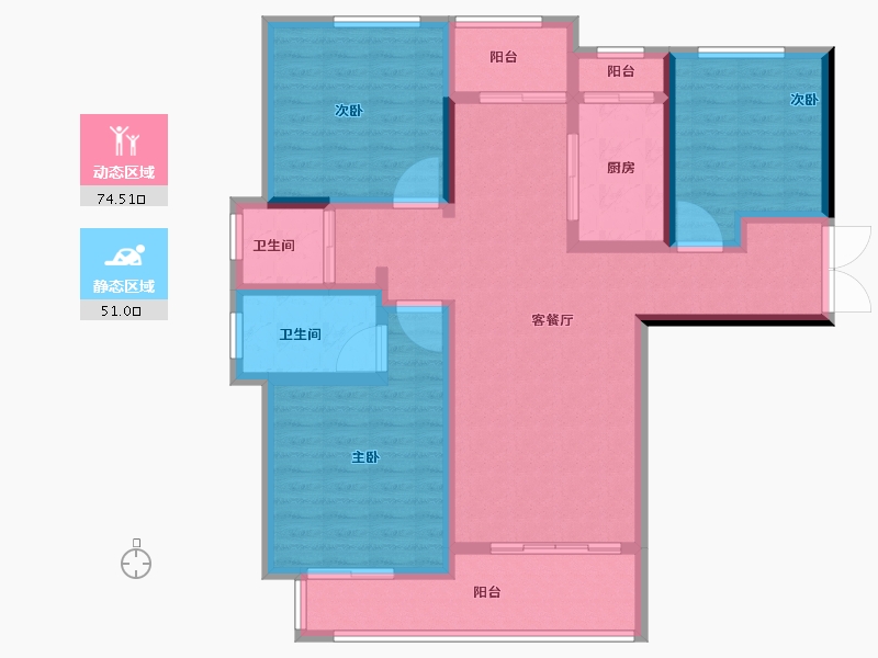 河南省-郑州市-永威城玖著-111.92-户型库-动静分区