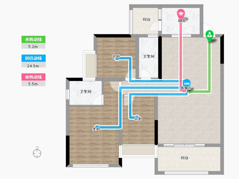 广东省-江门市-松鹤国际新城-106.78-户型库-动静线