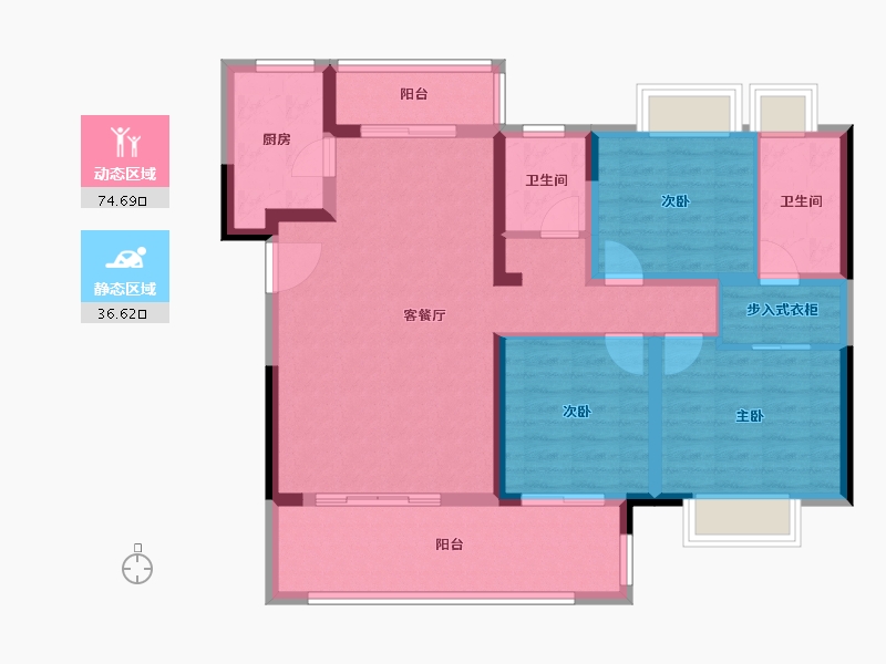 湖北省-荆州市-武汉城建电建荆韵-99.26-户型库-动静分区