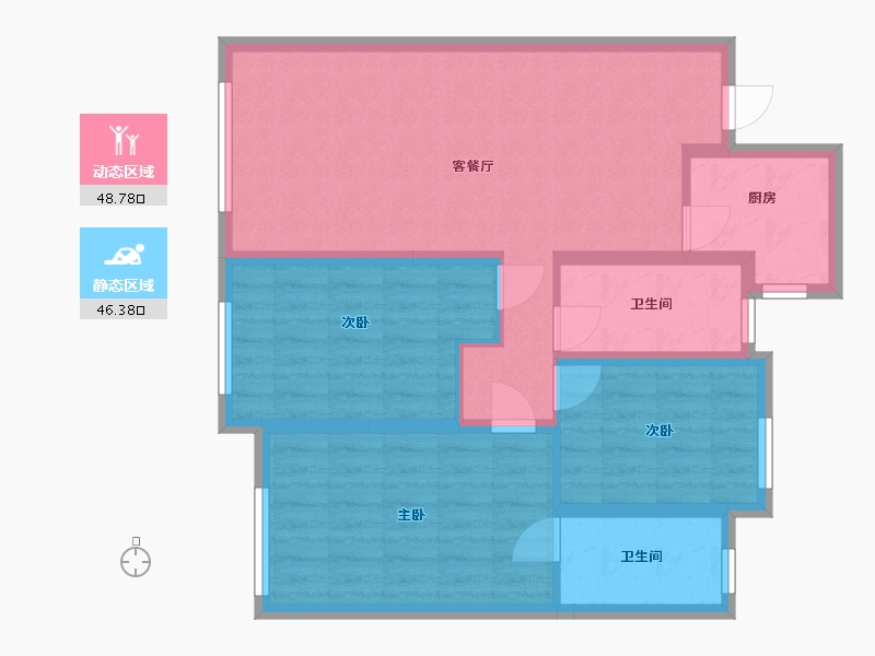 辽宁省-沈阳市-汇置尚都-92.00-户型库-动静分区