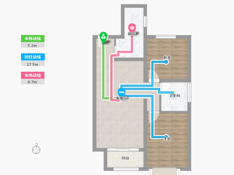 河北省-廊坊市-新城·昕樾-61.34-户型库-动静线