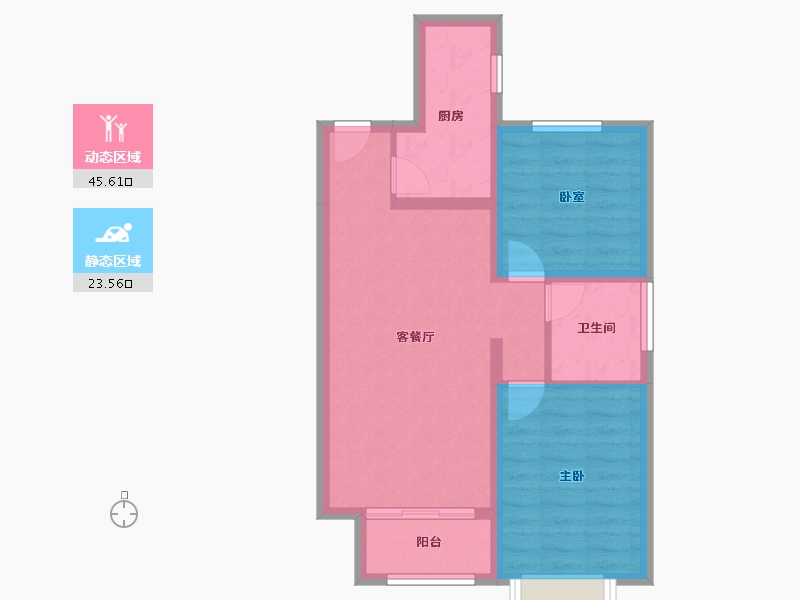 河北省-廊坊市-新城·昕樾-61.34-户型库-动静分区