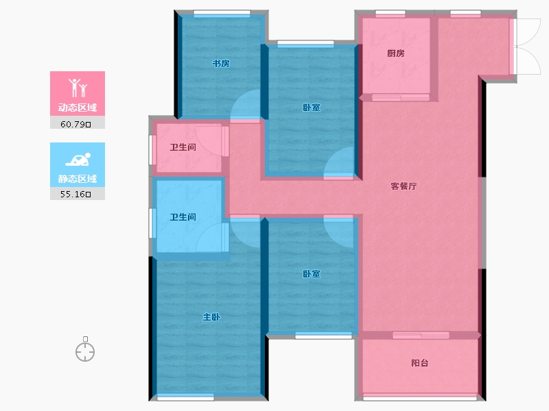 河南省-郑州市-永威城玖著-102.40-户型库-动静分区