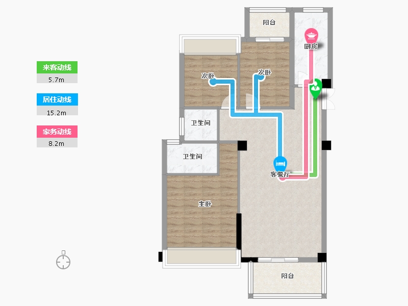 湖北省-荆门市-惠山御景-93.05-户型库-动静线