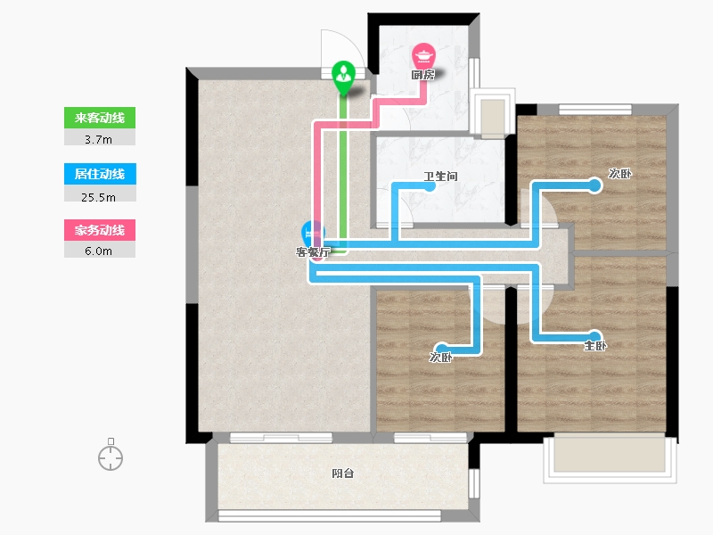 湖北省-荆州市-武汉城建电建荆韵-78.88-户型库-动静线