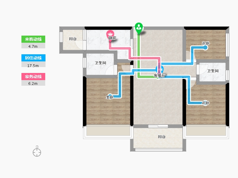 广东省-江门市-骏景湾星悦-80.94-户型库-动静线