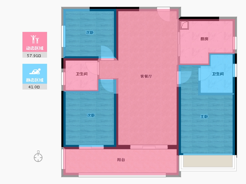 广东省-汕头市-铂悦府-98.00-户型库-动静分区