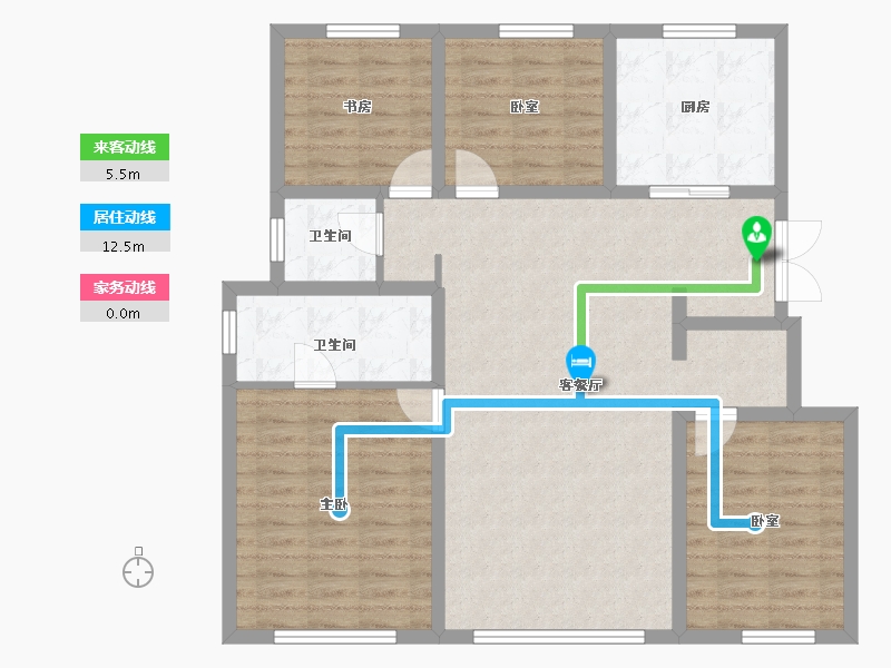 吉林省-长春市-新星宇和润揽悦-105.51-户型库-动静线