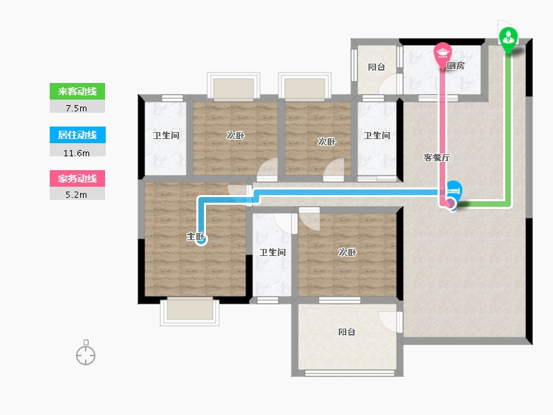 广东省-江门市-松鹤国际新城-123.31-户型库-动静线