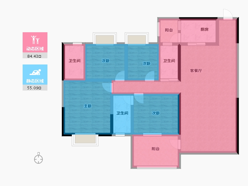 广东省-江门市-松鹤国际新城-123.31-户型库-动静分区